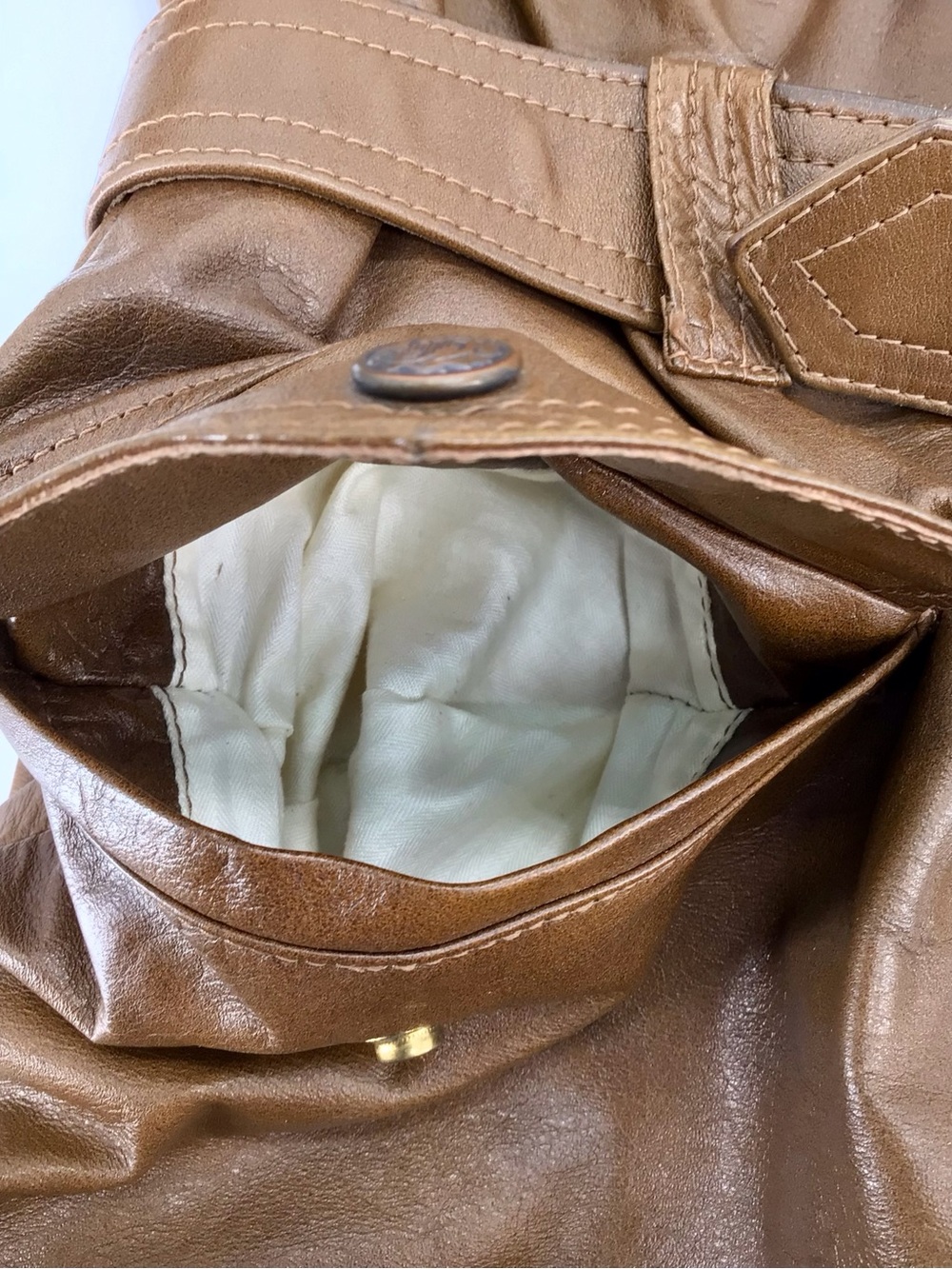 Vintage 70s Kawasaki Dealer Only RARE Genuine Leather Jacket Sz Large Brown Z-1 - Picture 6 of 16